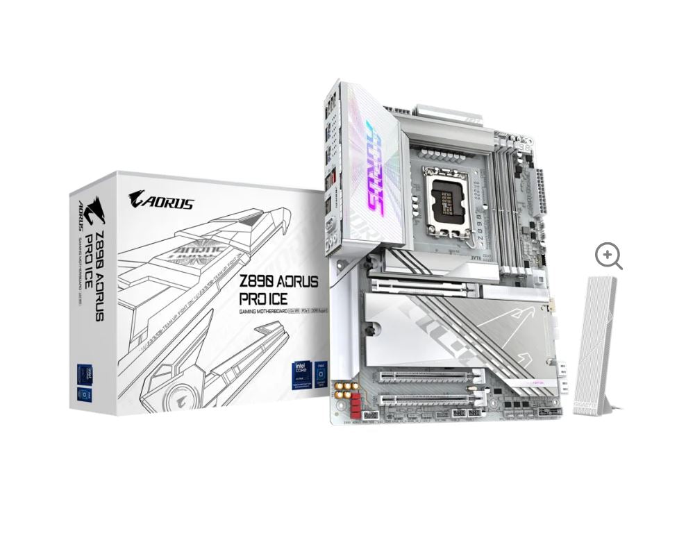 Gigabyte Z890 AORUS PRO ICE Intel LGA 1851 ATX Motherboard, 4x DDR5 ~256GB, 3x PCI-E x16, 4x M.2, 4x SATA,  5x USB 3.2, 1x USB-C, 4x USB 2.0 Gigabyte Z890 AORUS PRO ICE Intel LGA 1851 ATX Motherboard, 4x DDR5 ~256GB, 3x PCI-E x16, 4x M.2, 4x SATA,  5x USB 3.2, 1x USB-C, 4x USB 2.0